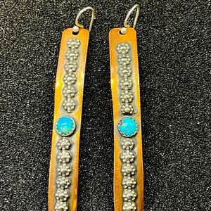 Elegant Copper and Turquoise Earrings